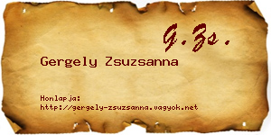 Gergely Zsuzsanna névjegykártya